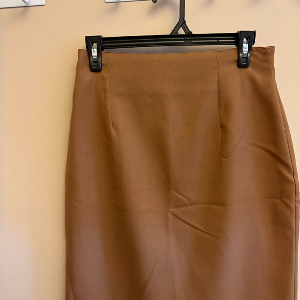 Luxury-vintage Elegant Brown Skirt size 8/